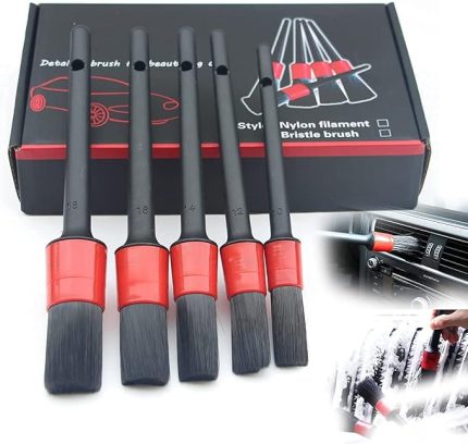 detay fırçası, otomobil detay fırçası seti, araba detay fırçası (5'li paket), tekerleklerin, motorların, iç mekanın, amblemlerin, iç ve dış yüzeylerin, havalandırma deliklerinin temizlenmesi için