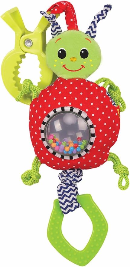 BUG Bebek Asma Oyuncakları - Bebek Puset oyuncakları - Bebekler için oyuncaklar 6-12 aylık - Bebek arabası koltuğu oyuncakları - Yeni doğan beşik oyuncakları 3-12 ay - Teether ve titreşimli