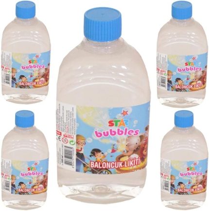AND TOYS Köpük 5 Adet Baloncuk Likiti Yedek Baloncuk Solüsyon 500 Ml