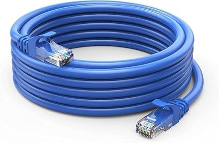 7E-CAT6E-CAT5E Fiber Ethernet Yüksek Hızlı Veri Akış Kablosu İnternet Bilgisayar, Laptop Network Lan Bağlantı Data Kablosu 10/100/1000 mbps Gigabit Fiber Hızı Maksimum Hız Performans (CAT5E,15 mt)