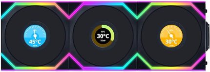 Li UNI FAN SL WIRELESS LCD 3x120mm Siyah Kasa Fanı (G99.12SLLCD1W3B.00)