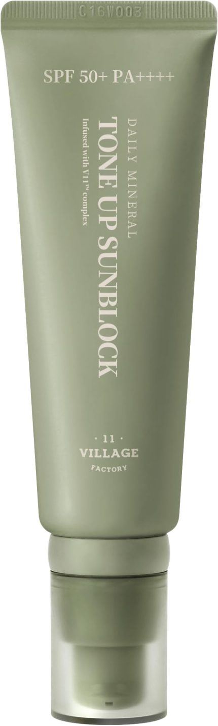 11 Factory Daily Mineral Tone Up Sunblock SPF 50+ PA++++ 50ml - %100 Mineral & Ton Eşitleyici Beyazlık Bırakmayan Vegan Güneş Kremi