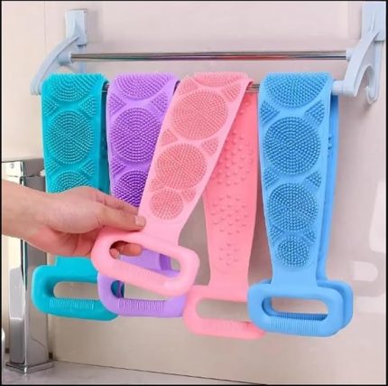 Taraflı Banyo Hamam Lifi, Silikon Masajlı, Yumuşak Duş Lifi, Banyo Kesesi,