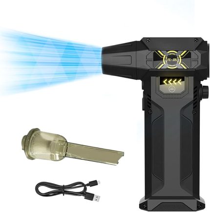 130000 RPM Mini Jet Fan Basınçlı Hava Toz Alma Cihazı Elektronik Hava Üfleyici 2'si 1 Arada Kademesiz Hız Yaprak Üfleyici Elektrikli Süpürge Dahili Aydınlatma Araba Bilgisayar Klavyesi