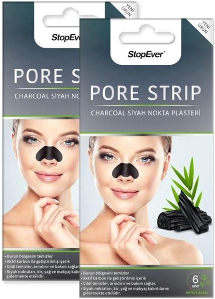 Charcoal Pore Strip Kömürlü Siyah Nokta Plasteri (2 x 6 Adet)