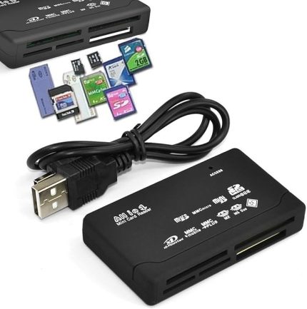 Çoklu Kart Bellek Okuyucu - SD SDHC Mini Micro M2 MMC XD CF için Hepsi Bir Arada - USB 2.0 Dijital Kamera Yüksek Hızlı Veri Aktarımı - PC ve Mac Uyumlu