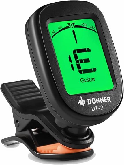 Gitar Tuner Klipsli Hassas Kromatik, Akustik Gitar Bas Keman Ukulele Tuner DT-2