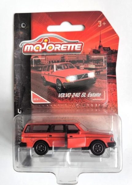 Vintage Metal Diecast Kırmızı Volvo 240 Gl Estate