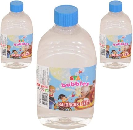 AND TOYS Köpük 3 Adet Baloncuk Likiti Yedek Baloncuk Solüsyon 500 Ml