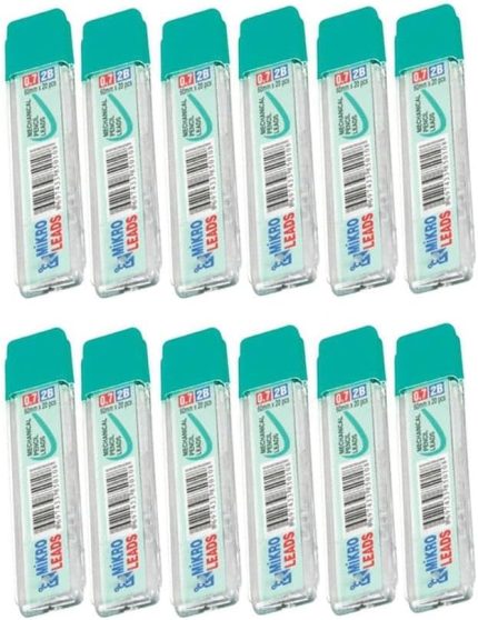 Ucu 2B 0,7 mm 12 Adet Mekanik Uçlu Otomatik Kurşun Kalem Ucu 2B 60mm x 0,7mm Siyah Mikro Uç Kısa