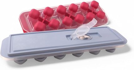 1 Adet 12 Gözlü Üsten Doldurulan Silikon Tabanlı Buzluk, 12'li Buz Kalıbı, Silikon Tabanlı Buz Kalıbı, Kolay ve Pratik Buz Hazırlama Deneyimi (ASORTİ)