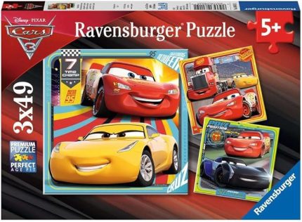 Puzzle 3x49 Parça Walt Disney Cars 3 Renkli 6+