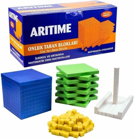 Taban Blokları, Renkli Bloklar Matematik Materyali, Birlik, Onluk, Yüzlük