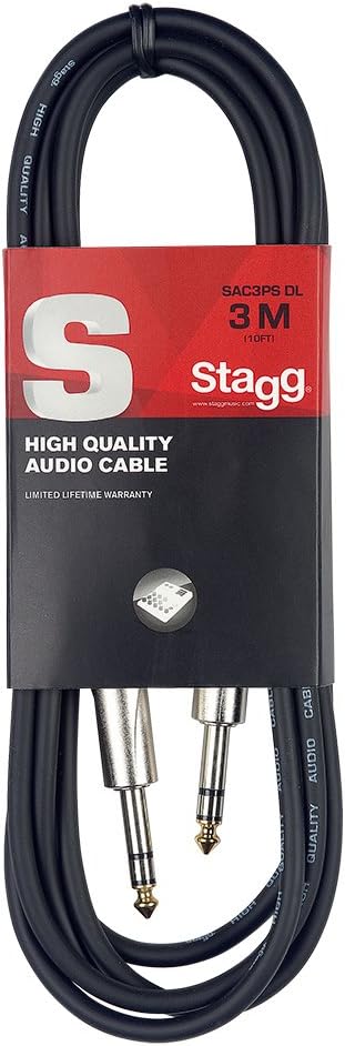 SAC3PS DL Deluxe symmetrisch Instrument-Kabel (Klinke auf Klinke, 3m)