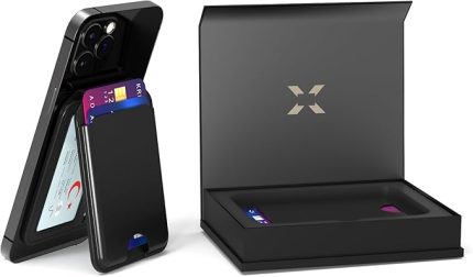 Smart Akıllı Deri Cüzdan Takip Edilebilir Manyetik Kartlık Ekstra Güçlü Mıktanıs ile Tam Kenetlenme ve Sağlam Tutuş iPhone MagSafe Uyumlu X6608