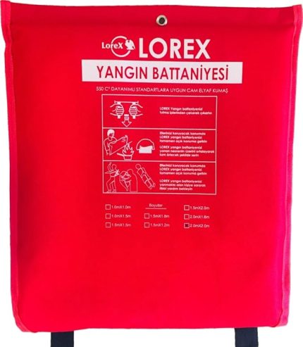 LR-FB2020C Yangın Battaniyesi 200cm x 200cm, Yangın Battaniyesi 200x200 Çantalı (1)