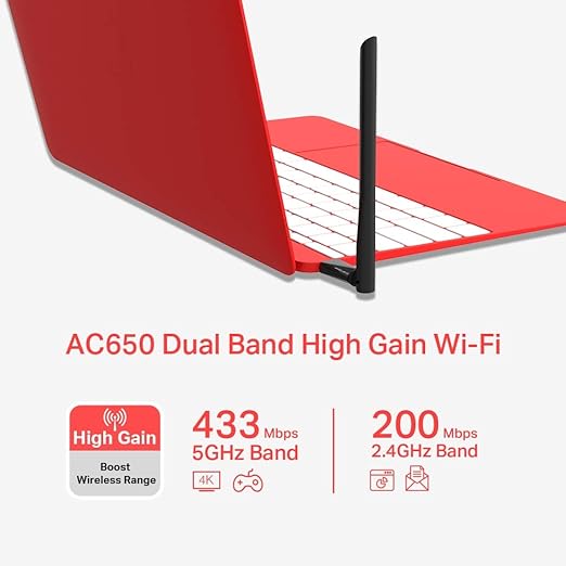 MU6H, AC650 Yüksek Kazançlı Kablosuz Çift Bantlı USB Adaptör - Görsel 3