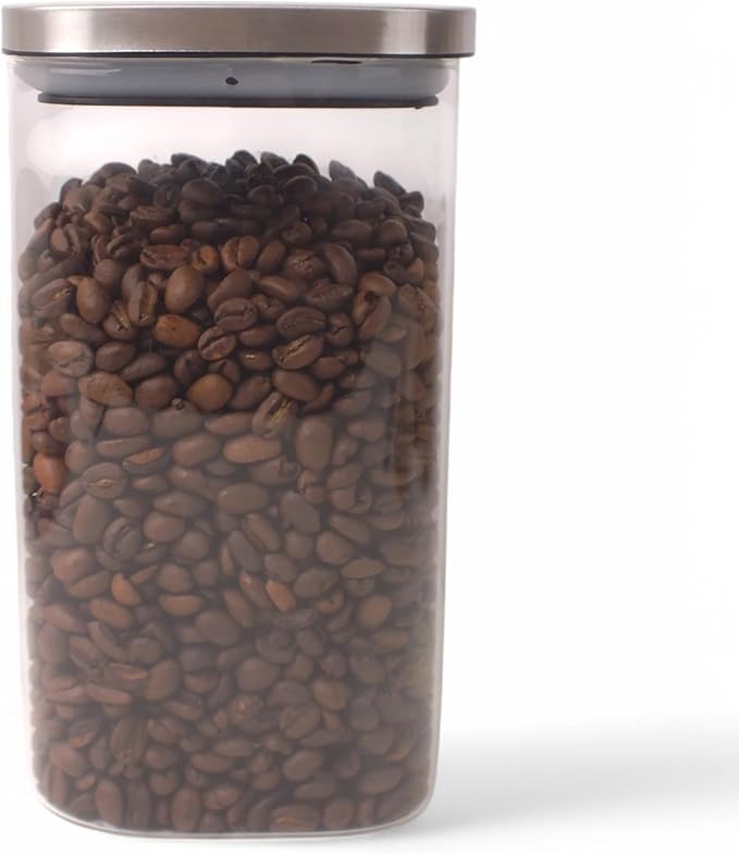 1100ml Sızdırmaz Vakumlu Metal Kapaklı Borosilikat Cam Kavanoz – Hava Geçirmez & Dayanıklı Gıda Saklama Kabı (10cm x 17cm)