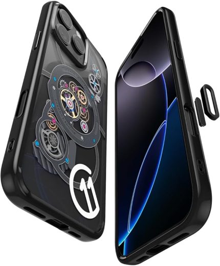iPhone 16 Pro Max ince MagSafe Kılıf Ultra Hybrid T Force Kamera Butonu Sararma Karşıtı DuraClear™ Hava Kanalı Teknolojisi™ Askeri Sınıf Koruma MagFit c11 Chronos Tasarım Kapak - ACS09192
