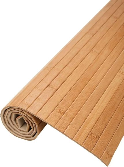 Home Kaydırmaz Tabanlı Bambu Banyo Paspası – 70x45 cm Doğal Ahşap Bambu Mat, Suya Dayanıklı, Kaymaz Paspas, Dekoratif ve Hijyenik Zemin Kaplama