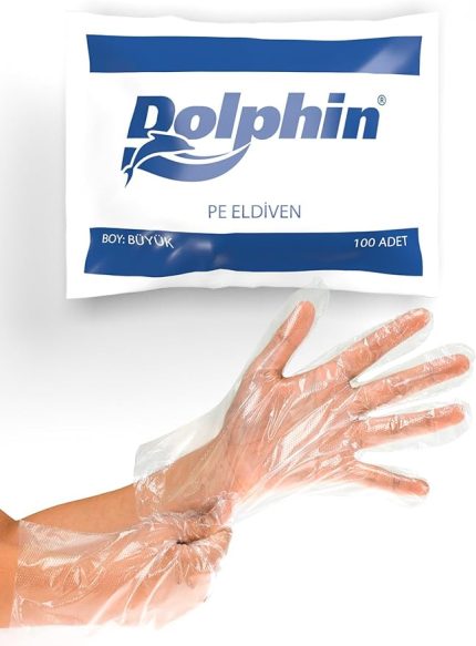 At Market Dolphin Şeffaf Eldiven Pe 100'lü Paket