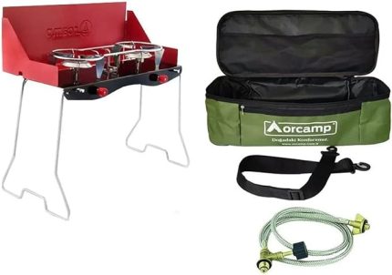 Katlanabilir İkili Kamp Ocak (Çantalı & Adaptör Setli)