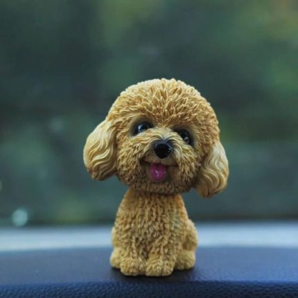 Araba, sevimli başını sallayan kafalı köpek bebek süsleri, araba iç dekorasyonu, Bobblehead sallanan baş, kontrol paneli dekorasyonu (oyuncak)