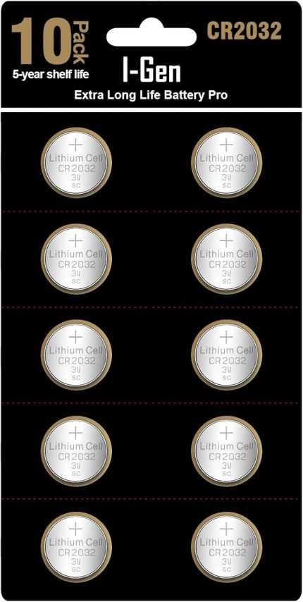 CR2032 Pil Tartı, Baskül, Şeker Ölçüm Cihazı Lityum Düğme Pili 3V 2032 (10 Adet CR2032)