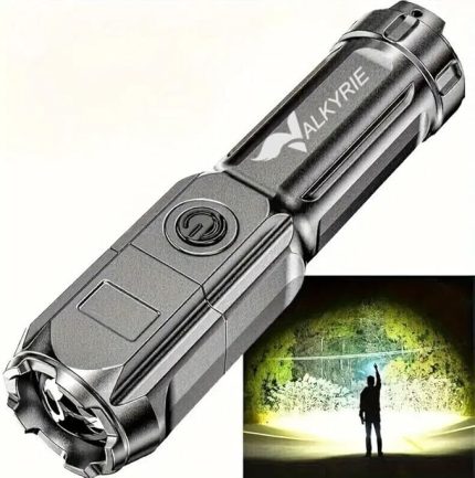 Şarjlı Ultra Güç El Feneri Zoom 3 Mod Type-C Uzun Kullanım Suya Dayanıklı