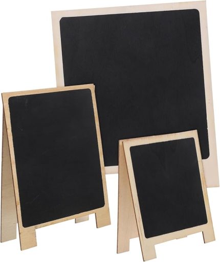 3 Adet Masaüstü Mesajı Tahtası Kara Tahta Tebeşir Tahtası Masa Karatahta Küçük Yazı Tahtası Küçük Mesaj Panosu Devre Kartı Mesaj Kara Tahta Şekilli Parti Black Odun