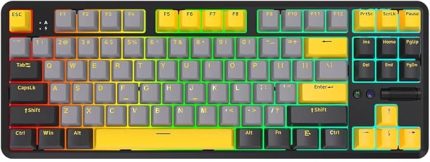 K870T Pro Kablosuz Hot Swap Mekanik Oyun Klavyesi-RGB - 10 Adet Switch, Tuş ve Switch Sökme Aparatı Hediyeli (K870T Pro Siyah - Brown Switch)