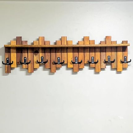 Duvar Ve Kapı Askısı Elbise Askılık Portmanto 8 Askılı Piyano Raflı Model