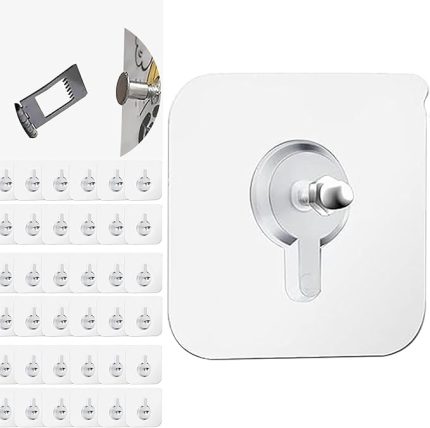 10 Adet Çok Amaçlı Yapışkanlı Çivi Vida Askı Kanca Raf Tablo Saat Asma Aparatı 10mm Vidalı