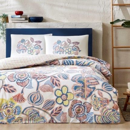 Cecılıa Nevresim Takımı Turkuaz Çift Kişilik