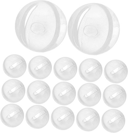 30 Adet Kutu Yerleşik Bebek Çıngırağı Fırçası Temizleme Fırçası Hayvan Çıngırağı Yalıtım Yastığı Yalıtım Yastığı El Yapımı Transparent Metal