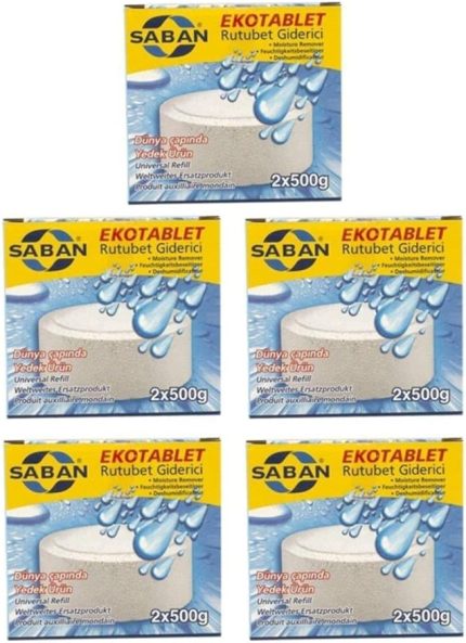 Nem Alıcı Rutubet Giderici Yedek Tablet 5'li 2 x 500 gram Natural
