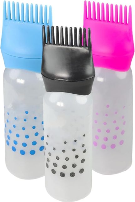 Taraklı Saç Boyama Şişesi Saç Bakım Yağı Uygulama Tarağı Saç Dip Boyası Uygulama Şişesi