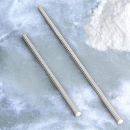 Alüminyum Metal Oklava 2'li Set 74-49 cm Börek Hamur Yufka Açma Silindir Yuvarlak Uzun Kısa Mutfak