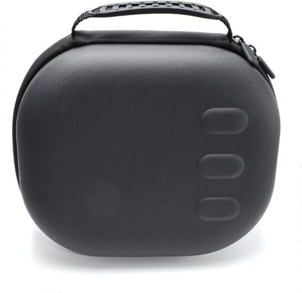 Meta Quest 3 ile Uyumlu Seyahat Saklama Çantası, Darbeye Dayanıklı EVA Sert Kabuk Kılıf Çizilmez Organizatör Çanta Bölme Meta Quest 3 Aksesuarları için Mesh Çanta, siyah, 270x200x110mm,