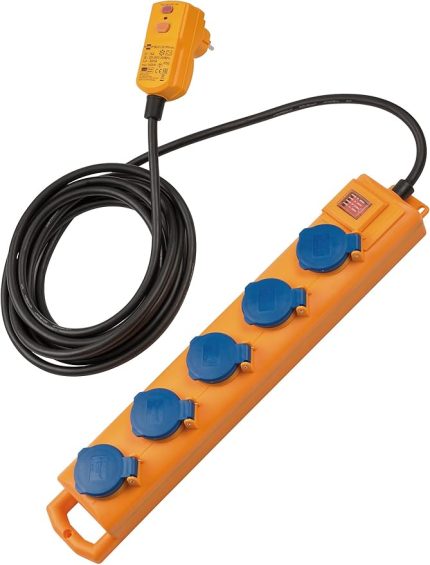 Super-Solid Sl Ip54 Lisanslı 5'li Uzatma Priz Kaçak Akım Roleli, Standart