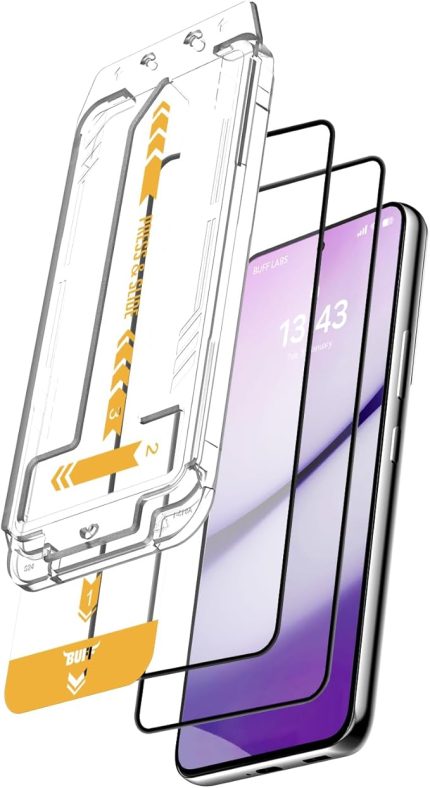 Galaxy S25 Serisi ile Uyumlu 5D EasyFit 2 Adet Kolay Uygulama Aparatlı Ekran Koruyucu Temperli Cam (Galaxy S25 Plus / S24 Plus)