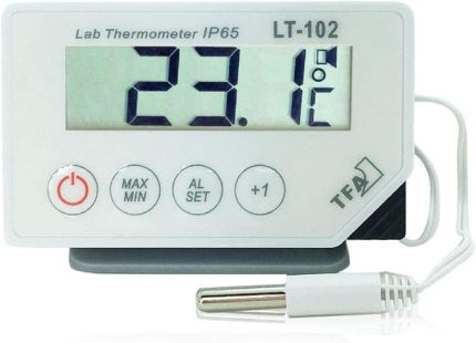 30.1034 Dijital Alarmlı IP65 Su Geçirmez Termometre, Beyaz