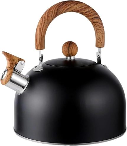 3L Düdüklü Kettle Su Isıtıcı Çaydanlık Paslanmaz Çelik Yüksek Islıklı Siyah