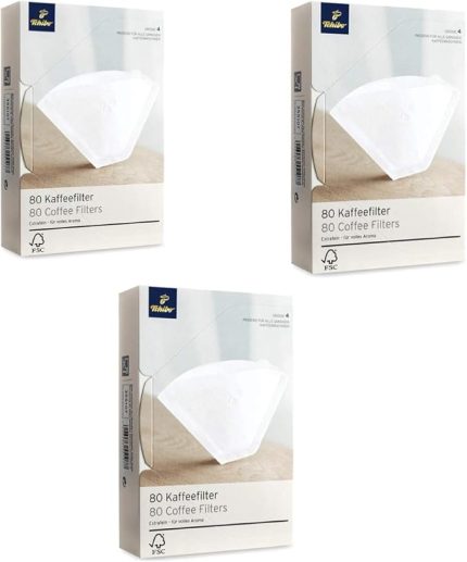 4 Numara (Büyük Boy) Filtre Kahve Kağıdı 3 x 80'li Beyaz