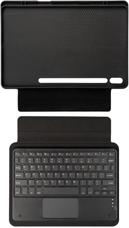 Galaxy Tab S10 FE/S9/S9 FE 10.9 inç ile Uyumlu Keyboard Bluetooh Bağlantılı Standlı Klavyeli Tablet Kılıfı