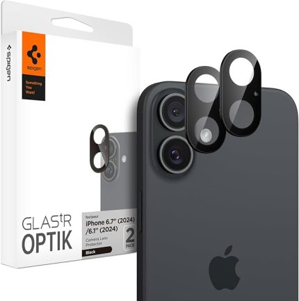 iPhone 16/16 Plus ile uyumlu Kamera Lens Camı Koruyucu GLAS.tR Optik (2 Adet) Black - AGL07922