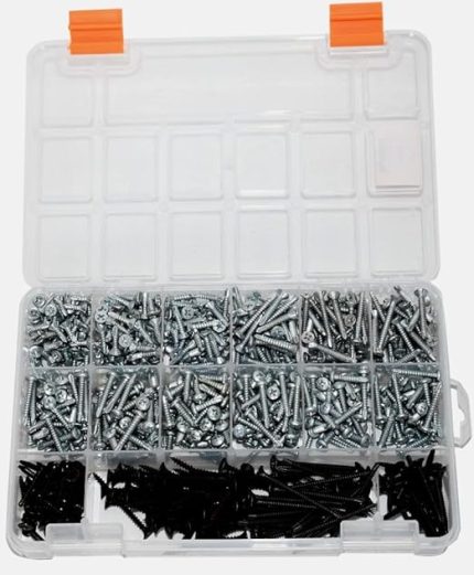 555 Adet 16 Çeşit Matkap Uçlu Vida Seti, YHB Akıllı Vida,YSB Akıllı Vida ve Alçıpan Vidası