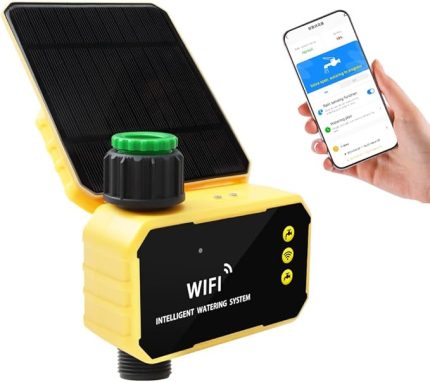 Tuya WiFI Akıllı Bahçe Sulama Kontrol Cihazı Otomatik Su Tasarrufu Sulama Kontrol Cihazı Güneş Enerjili Açık Bitki Sulama Zamanlayıcısı