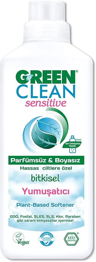 U Green Clean Sensitive Parfümsüz&Boyasız Bitkisel Yumuşatıcı 1000 ml