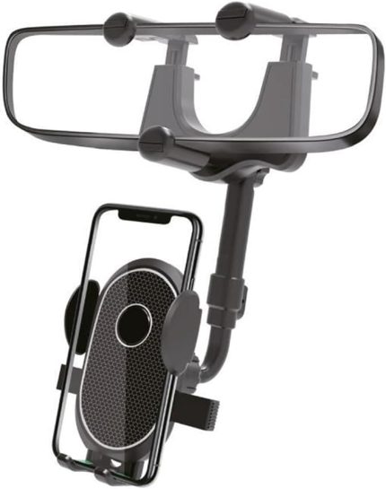 Profesyonel Araç İçi Telefon Tutucu Ergonomik Tasarım Rahat Kullanım Dikiz Aynasına Montaj 360 Derece Dönebilen Cep Telefonları İçin Uygundur RT-627 (RT-627)